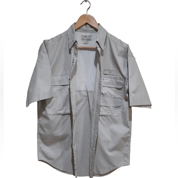 Hook & Tackle Men's Gulf Stream Fishing Shirt Short Sleeve Button Front Small - Picture 4 of 13